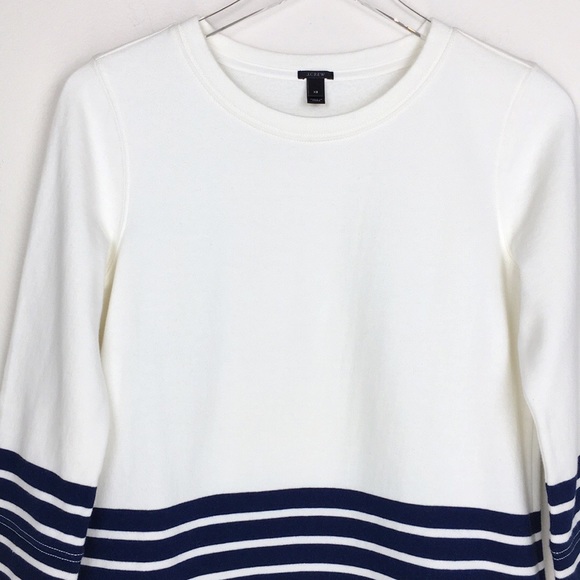 COPY - J. Crew Fleece Navy Nautical Colorblock Popover - Picture 3 of 6
